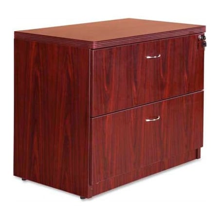 Lorell Lorell Lateral File Cabinet - 35.5" x 22" x 30" - Mahogany - Chateau Series 34312